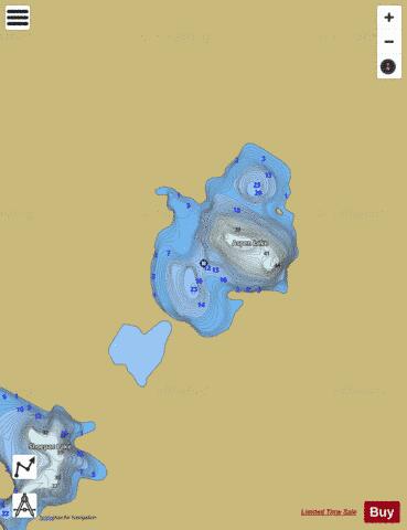 Aspen Lake depth contour Map - i-Boating App