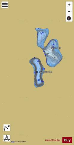 Nuthatch Lake depth contour Map - i-Boating App