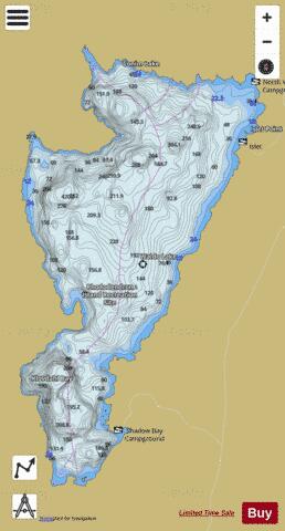 Waldo Lake depth contour Map - i-Boating App