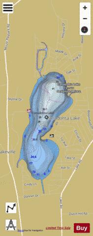 Canadohta Lake depth contour Map - i-Boating App