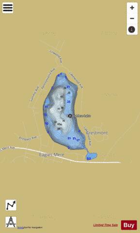 Eagles Mere Lake depth contour Map - i-Boating App