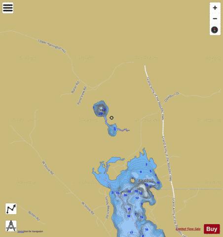 Kettle Ponds depth contour Map - i-Boating App