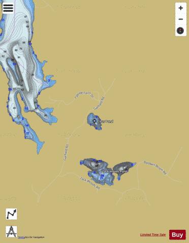 Clear Pond depth contour Map - i-Boating App