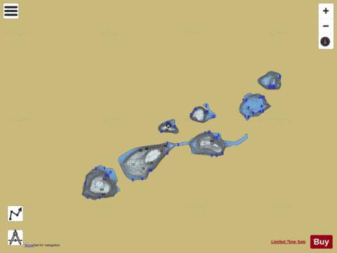 Sixth Seven Brothers Lake depth contour Map - i-Boating App