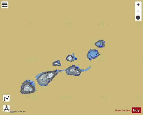 Seventh Seven Brothers Lake depth contour Map - i-Boating App