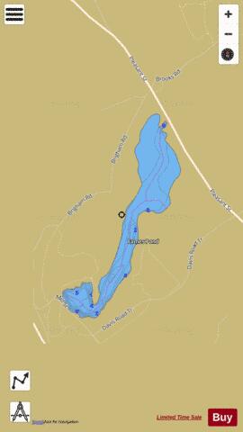 Eames Pond depth contour Map - i-Boating App