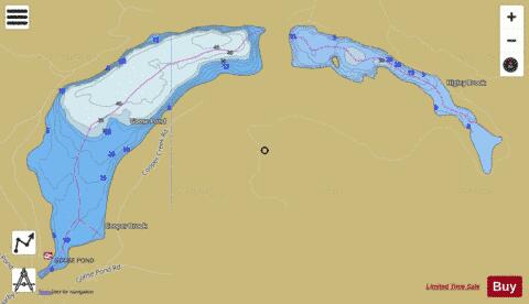 Goose Pond depth contour Map - i-Boating App