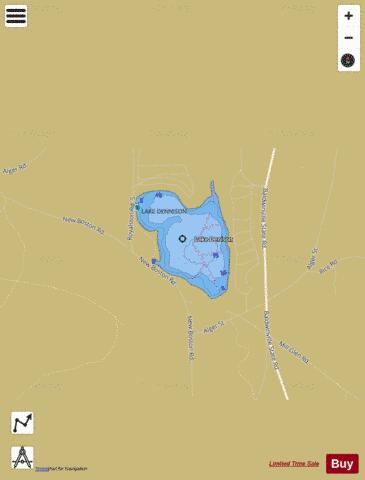 Lake Denison depth contour Map - i-Boating App