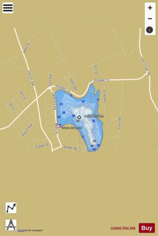 Lake Whalom depth contour Map - i-Boating App