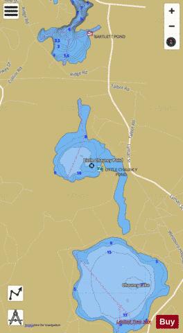 Little Chauncy Pond depth contour Map - i-Boating App