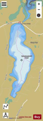 Quacumquasit Pond depth contour Map - i-Boating App