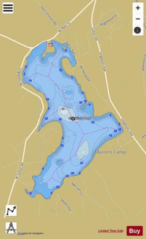 Singletary Pond depth contour Map - i-Boating App