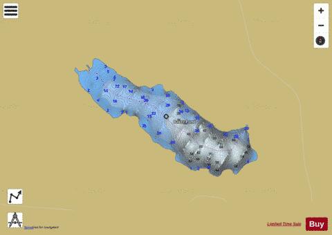Baker Pond depth contour Map - i-Boating App
