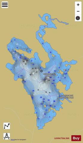 Bald Mountain Pond depth contour Map - i-Boating App