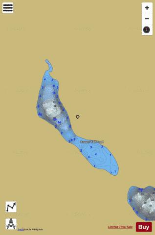 Beaver Tail Pond depth contour Map - i-Boating App