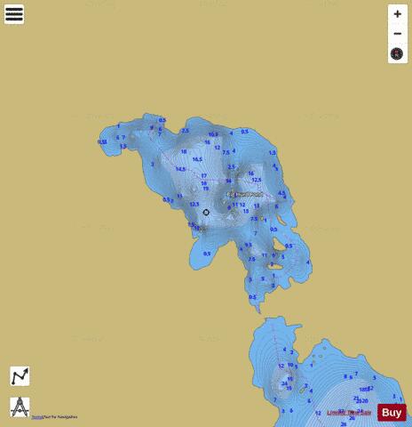 Big Hurd Pond depth contour Map - i-Boating App