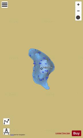 Oqim Pond depth contour Map - i-Boating App