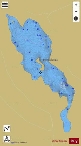 Black Brook Pond depth contour Map - i-Boating App