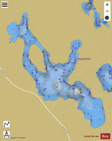 Bog Lake depth contour Map - i-Boating App
