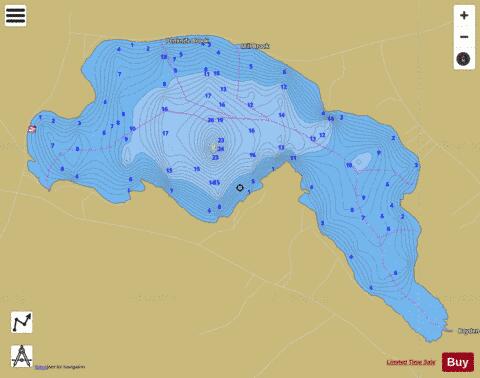 Boyden Lake depth contour Map - i-Boating App
