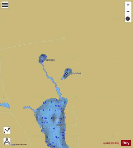 Boynton Pond depth contour Map - i-Boating App