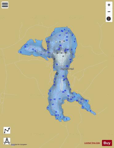 Bunganut Pond depth contour Map - i-Boating App
