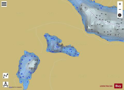 Little Burnt Pond depth contour Map - i-Boating App
