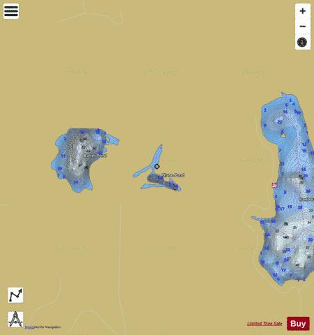 Chase Pond depth contour Map - i-Boating App
