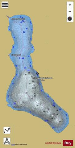 Chemquasabamticook Lake depth contour Map - i-Boating App