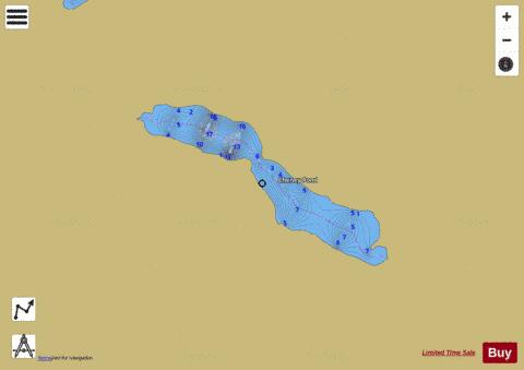Cheney Pond depth contour Map - i-Boating App