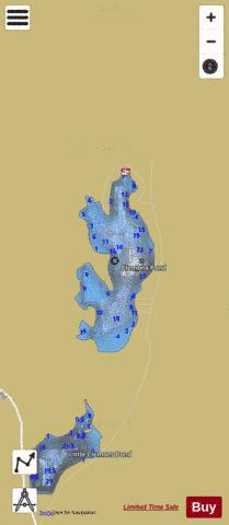 Clemons Pond depth contour Map - i-Boating App