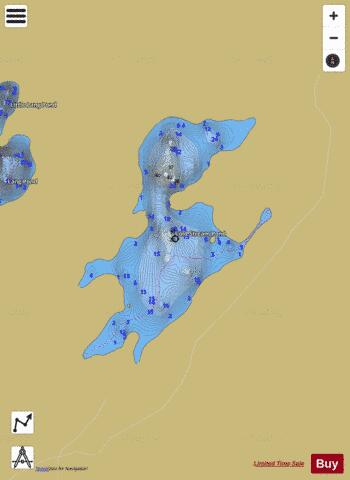 Cold Stream Pond depth contour Map - i-Boating App