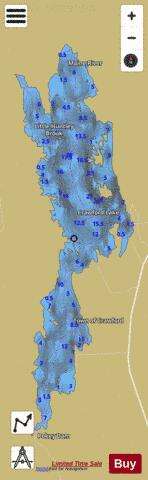Crawford Lake depth contour Map - i-Boating App