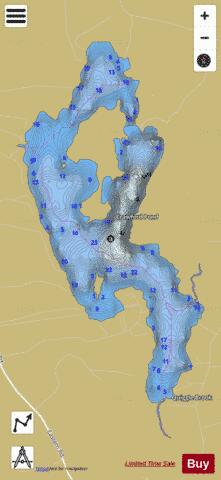 Crawford Pond depth contour Map - i-Boating App