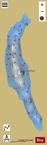 Crescent Pond depth contour Map - i-Boating App