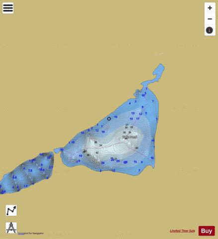 Dole Pond depth contour Map - i-Boating App