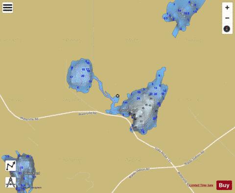 Dutton Pond depth contour Map - i-Boating App