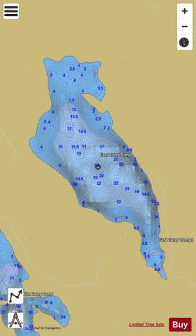 East Carry Pond depth contour Map - i-Boating App