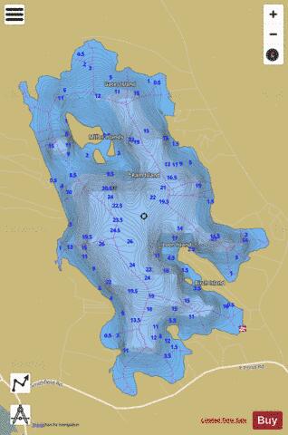 East Pond depth contour Map - i-Boating App