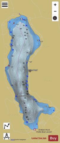 Embden Pond depth contour Map - i-Boating App