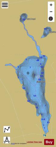 Fahi Pond depth contour Map - i-Boating App