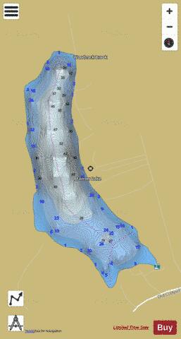 Farrow Lake depth contour Map - i-Boating App