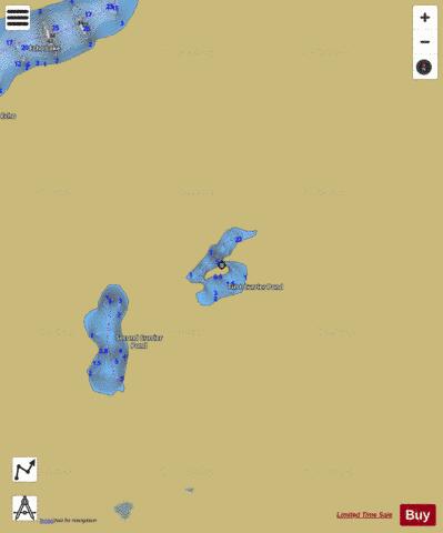 First Currier Pond depth contour Map - i-Boating App