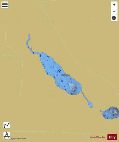 First Lake depth contour Map - i-Boating App