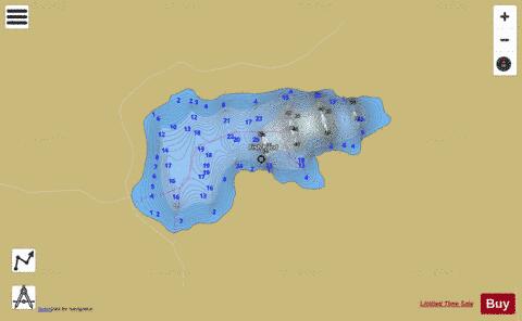 Fish Pond depth contour Map - i-Boating App
