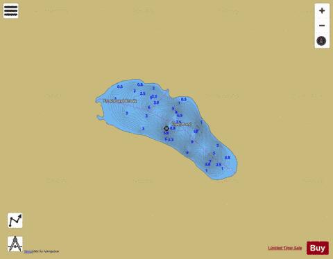 Frost Pond depth contour Map - i-Boating App