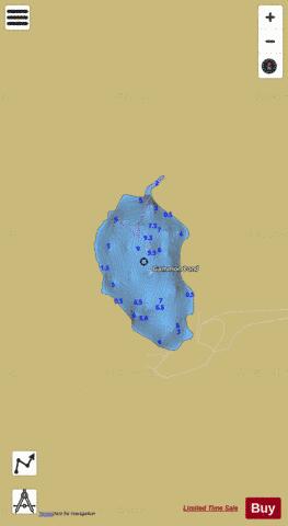 Gammon Pond depth contour Map - i-Boating App