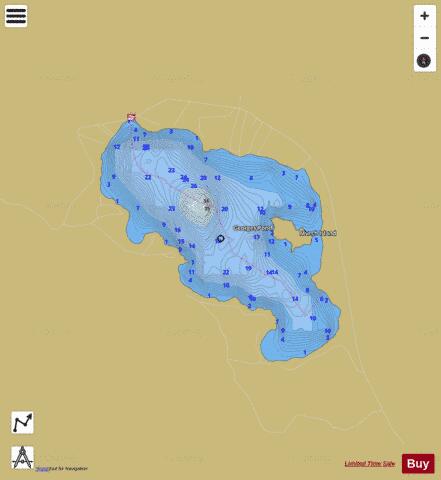 Georges Pond depth contour Map - i-Boating App