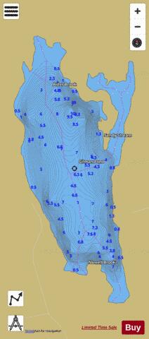 Gilman Pond depth contour Map - i-Boating App