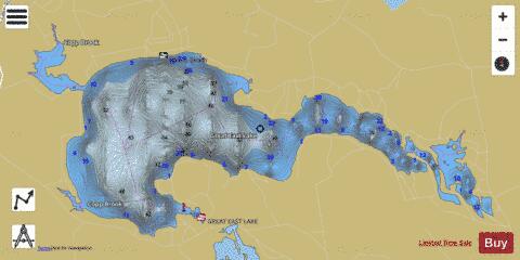 Great East Lake depth contour Map - i-Boating App